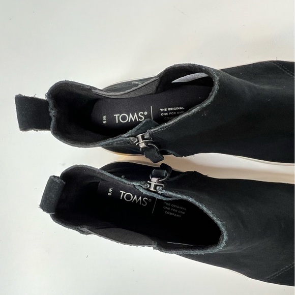 TOM’S Black suede high top platform sneakers size 9 - Picture 8 of 9